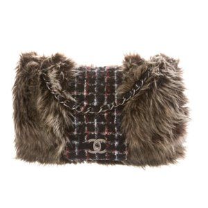 Authentic CHANEL Fantasy Faux Fur Flap Bag